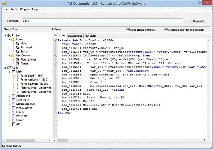 VB Decompiler