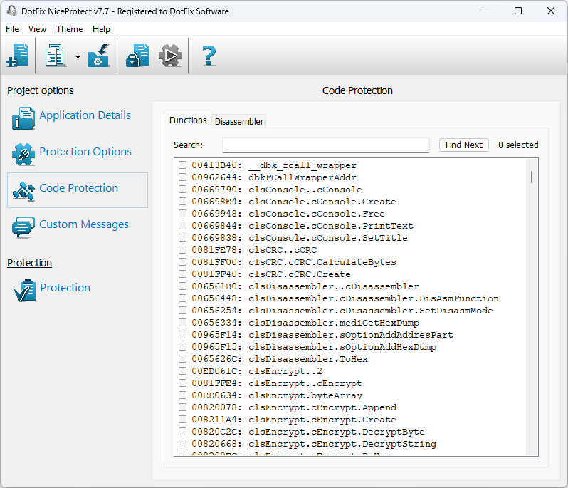 DotFix NiceProtect protects Delphi compiled code via MAP file