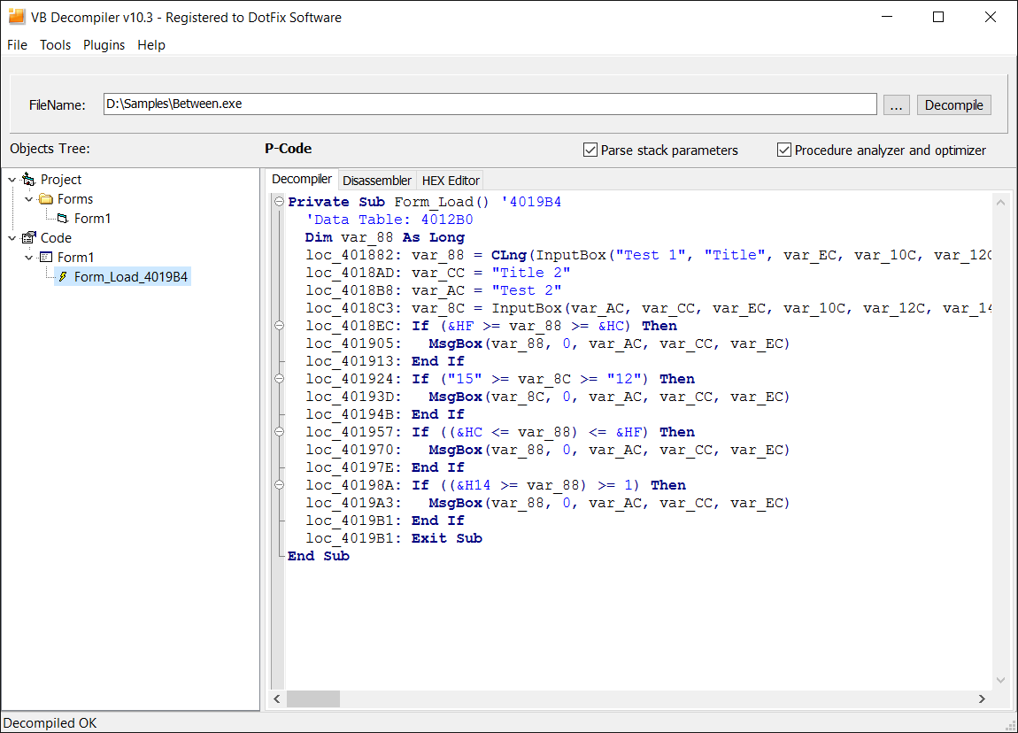 VB Decompiler - Исправления ошибок