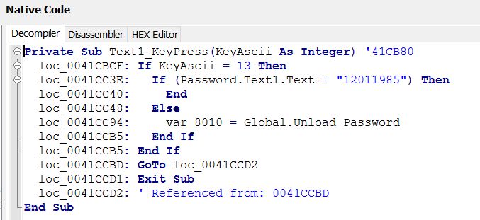 VB Decompiler - обработка Else конструкций в Native Code