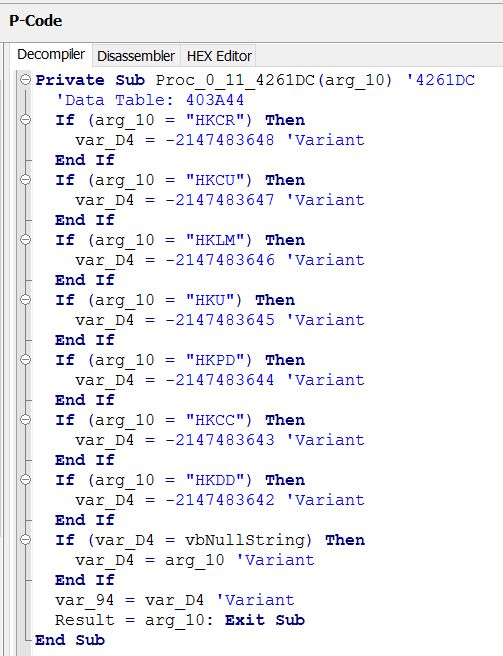 VB Decompiler - Отключение показа адресов в Visual Basic P-Code