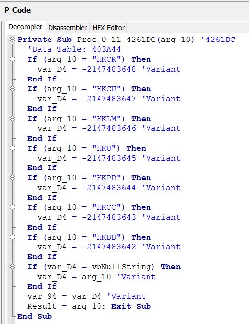 VB Decompiler - Отключение показа адресов в Visual Basic P-Code