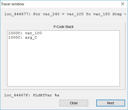 VB Decompiler Трассировка Visual Basic P-Code