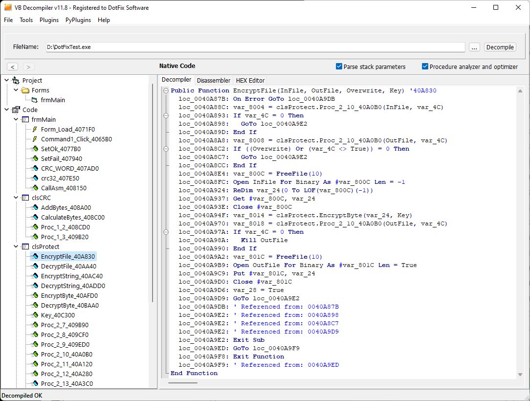 VB Decompiler быстрая обработка блоков If ... Else ... End If