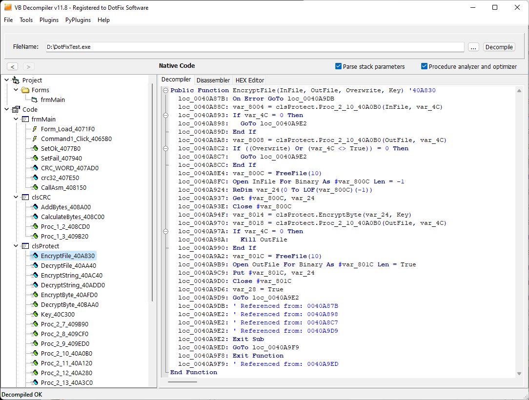 VB Decompiler быстрая обработка блоков If ... Else ... End If