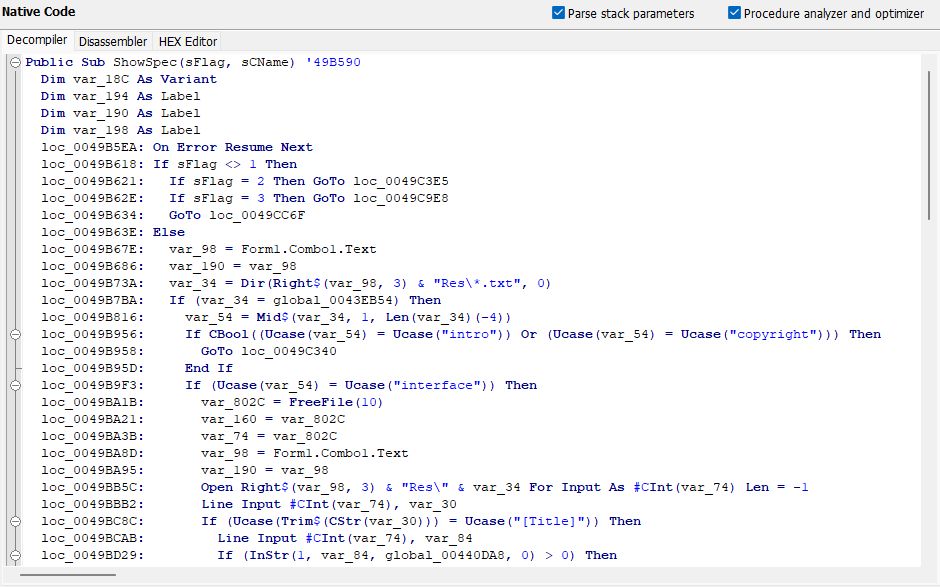 VB Decompiler новый парсер If условий в программах на Visual Basic