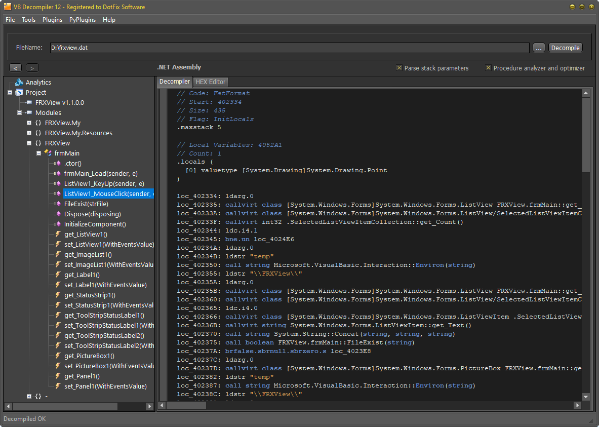 VB Decompiler Dark Theme