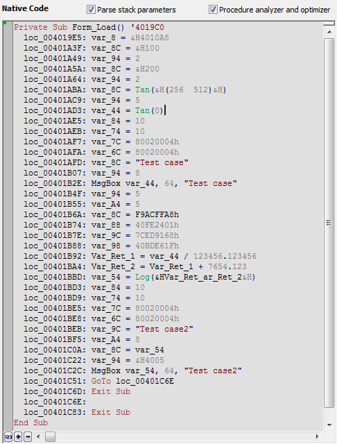 VB Decompiler v8.4 FPU эмулятор