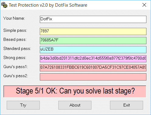 Test Protection 2 by DotFix Software